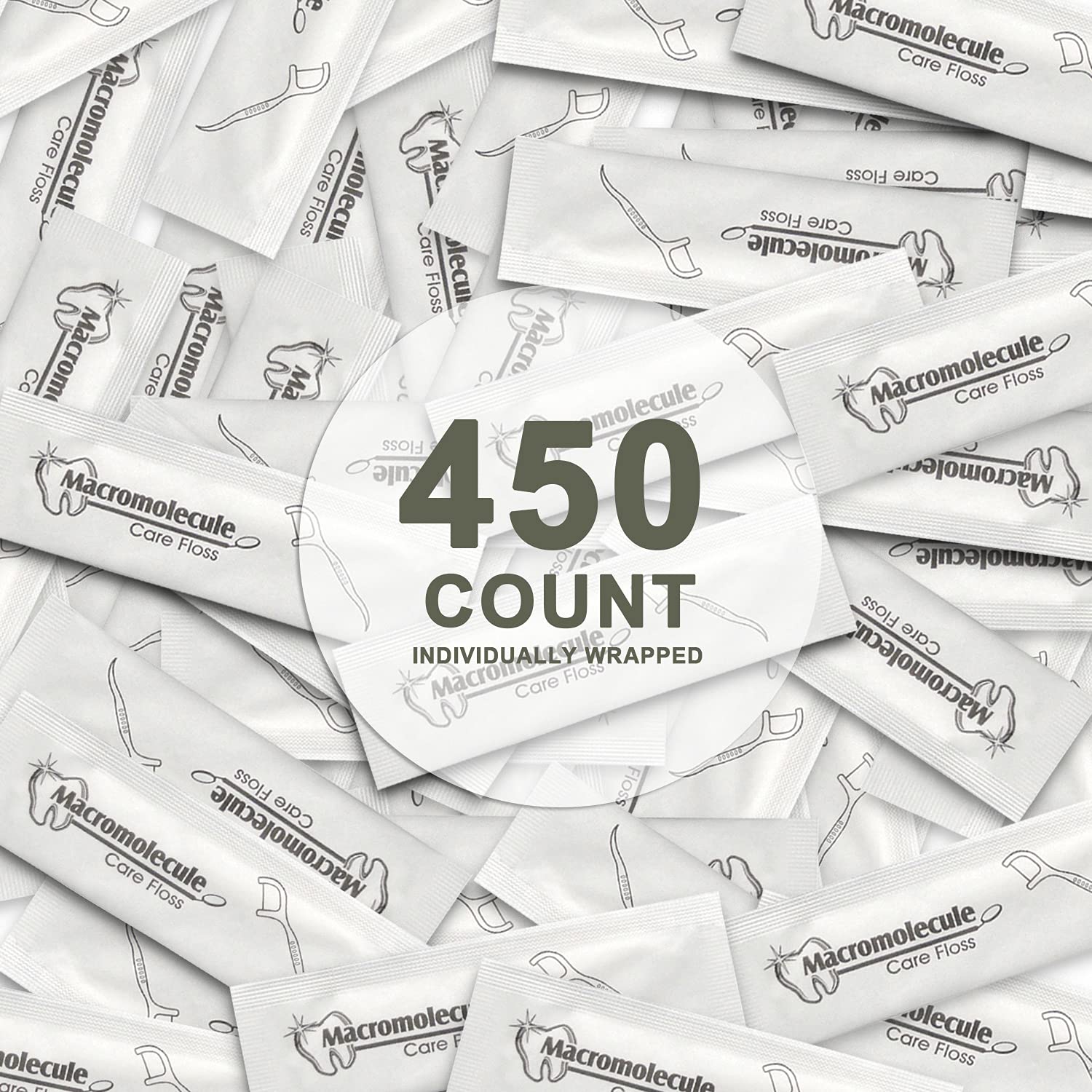 450-count dental floss picks, individually wrapped