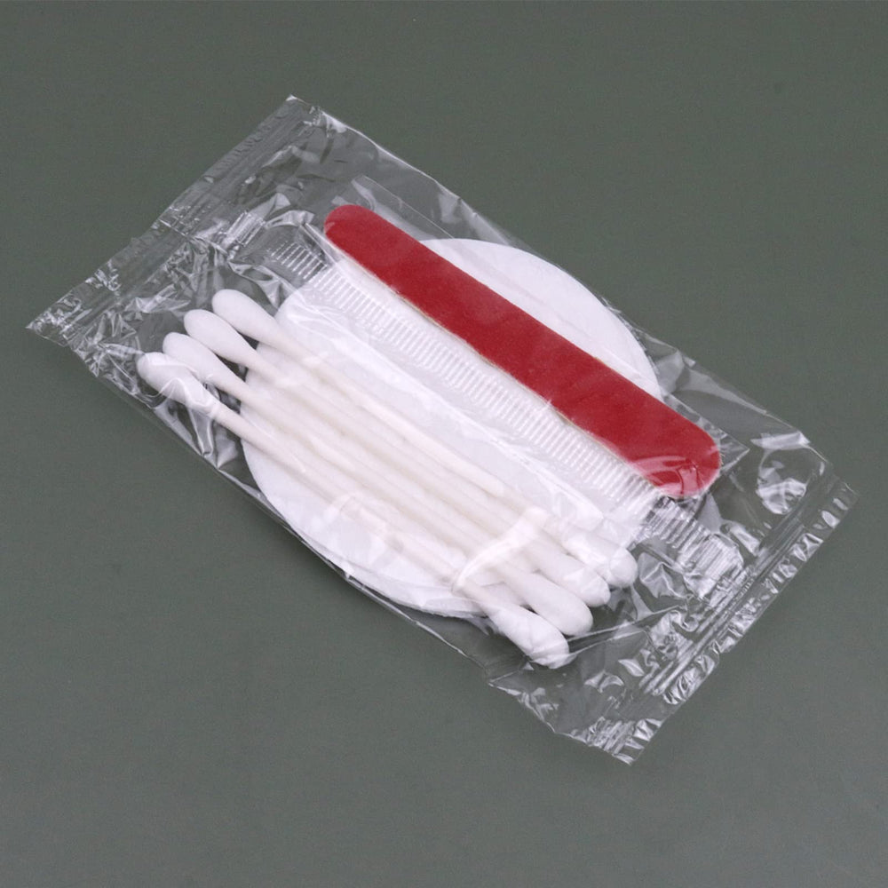 Cotton pads and cotton swabs dimensions for vanity kit