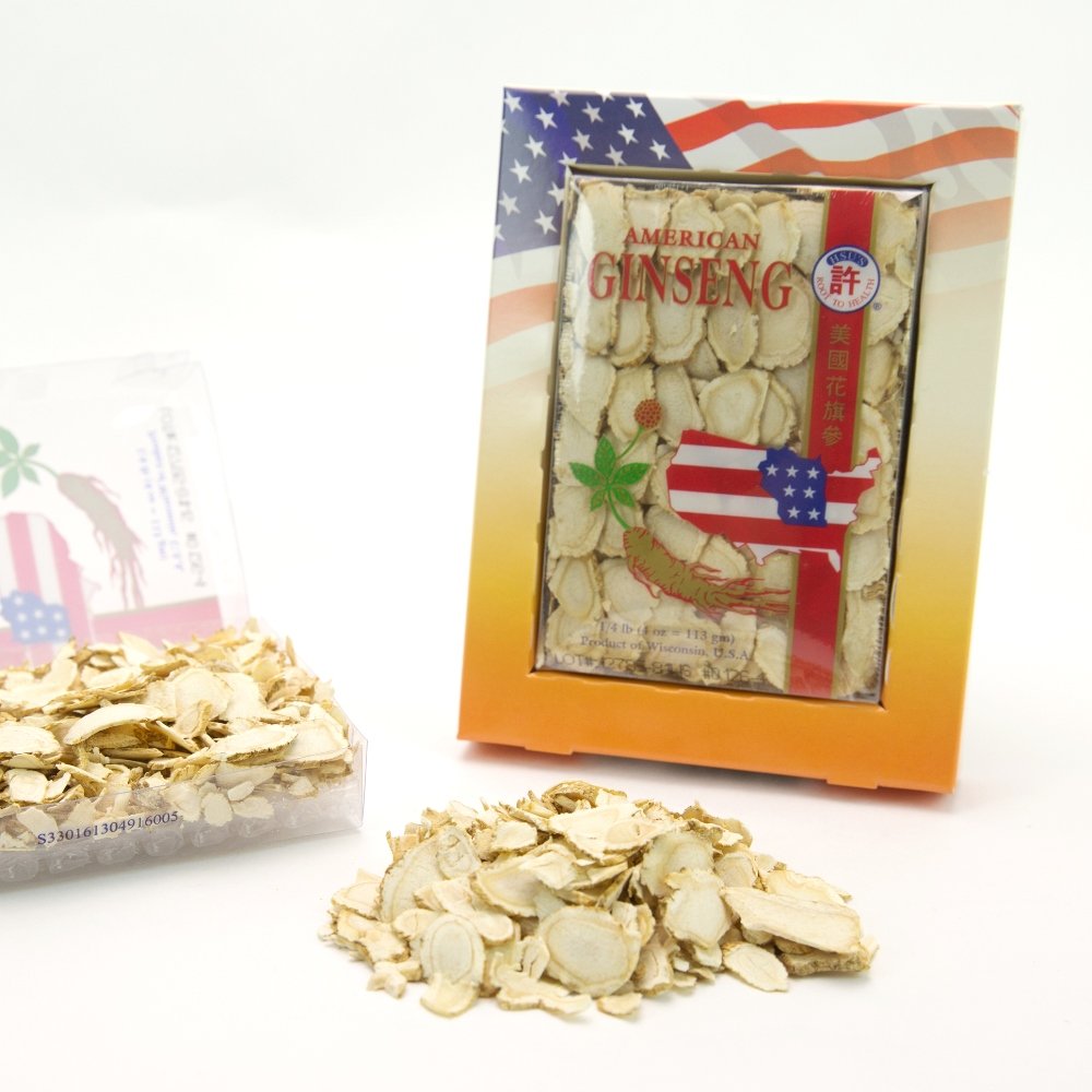 Close-up of mixed large and medium American Ginseng slices - image 03