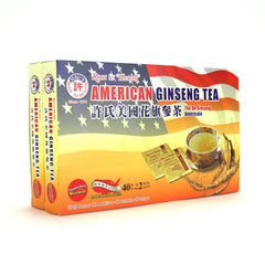 Hsu's American Ginseng Tea Bags 40-count box – back panel