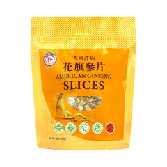 Hsu's American Ginseng Slices 0126MM 4oz bag - front view