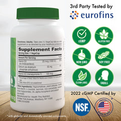 Close-up of Health Thru Nutrition K2 MK-7 100mcg and D3 1000IU capsules