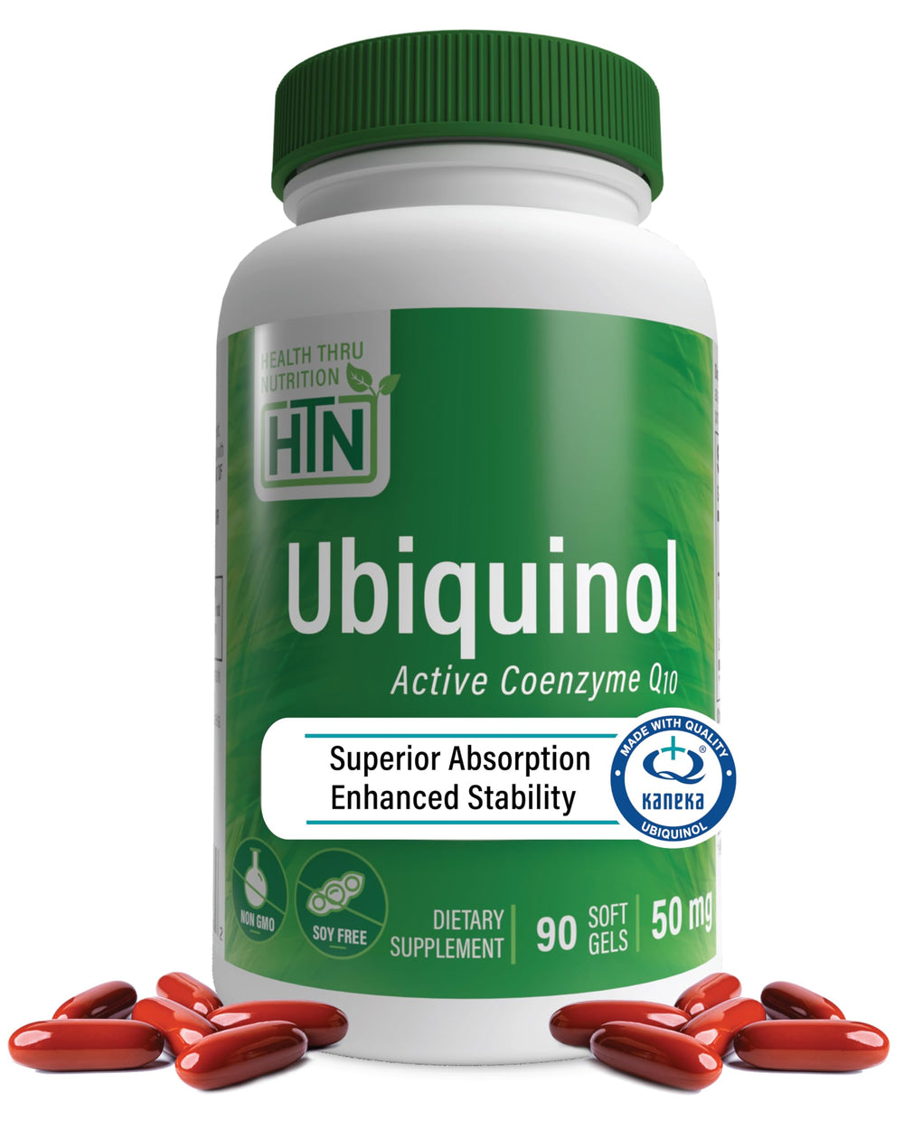 Health Thru Nutrition Ubiquinol 50mg 90 Softgels bottle front