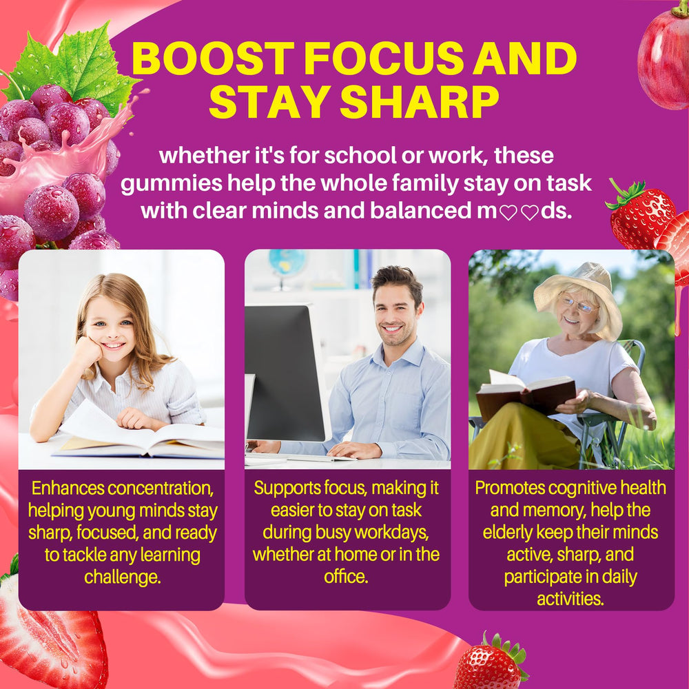 Child-friendly gummies suitable for ages 8 and up