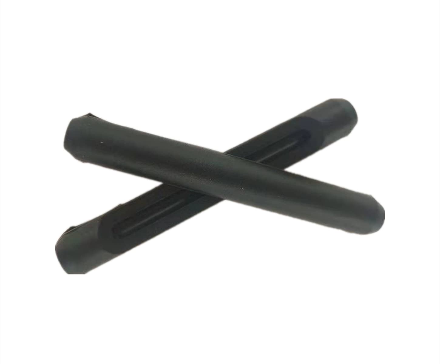 HTS007 clear silicone temple socks attached to eyeglasses frame