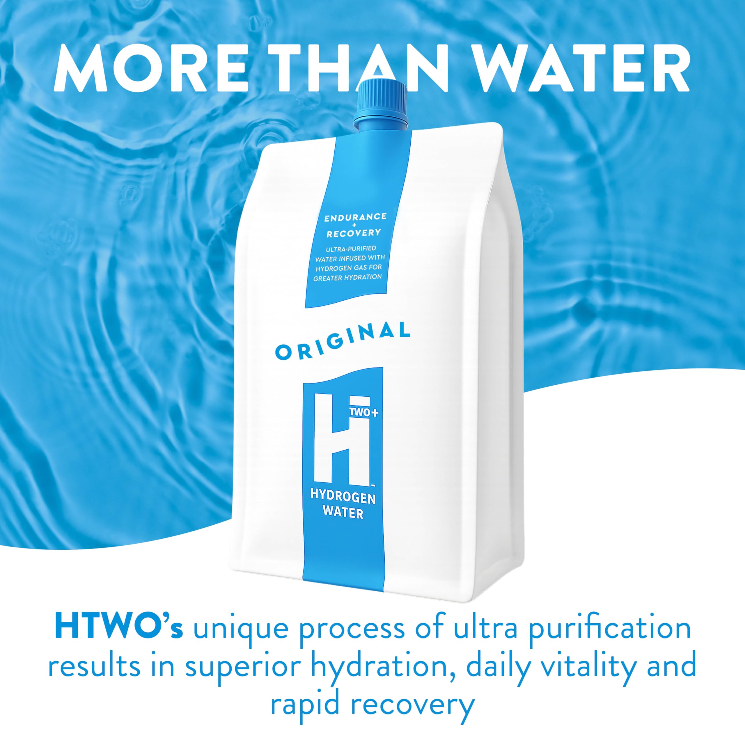 HTWO hydrogenated tablet closeup for quick, mess-free hydration on the move.