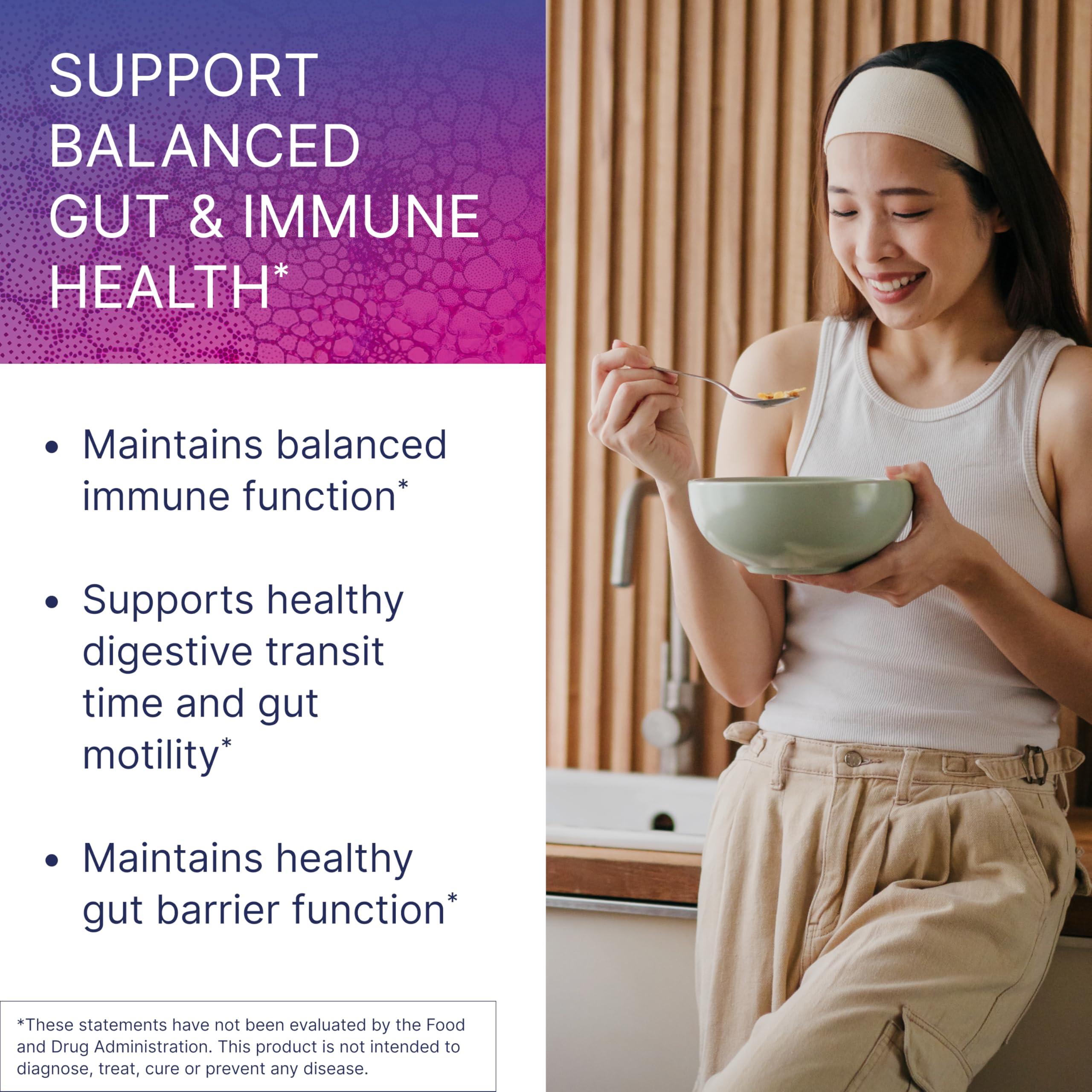 Illustration of digestive health concept with HU58 probiotic