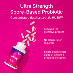 HU58 probiotic on kitchen shelf