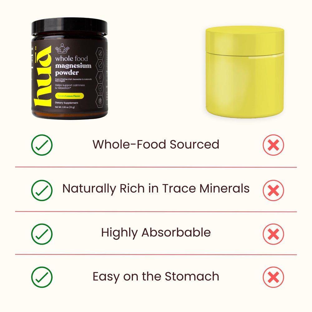 Morning routine with lemon-flavored magnesium powder