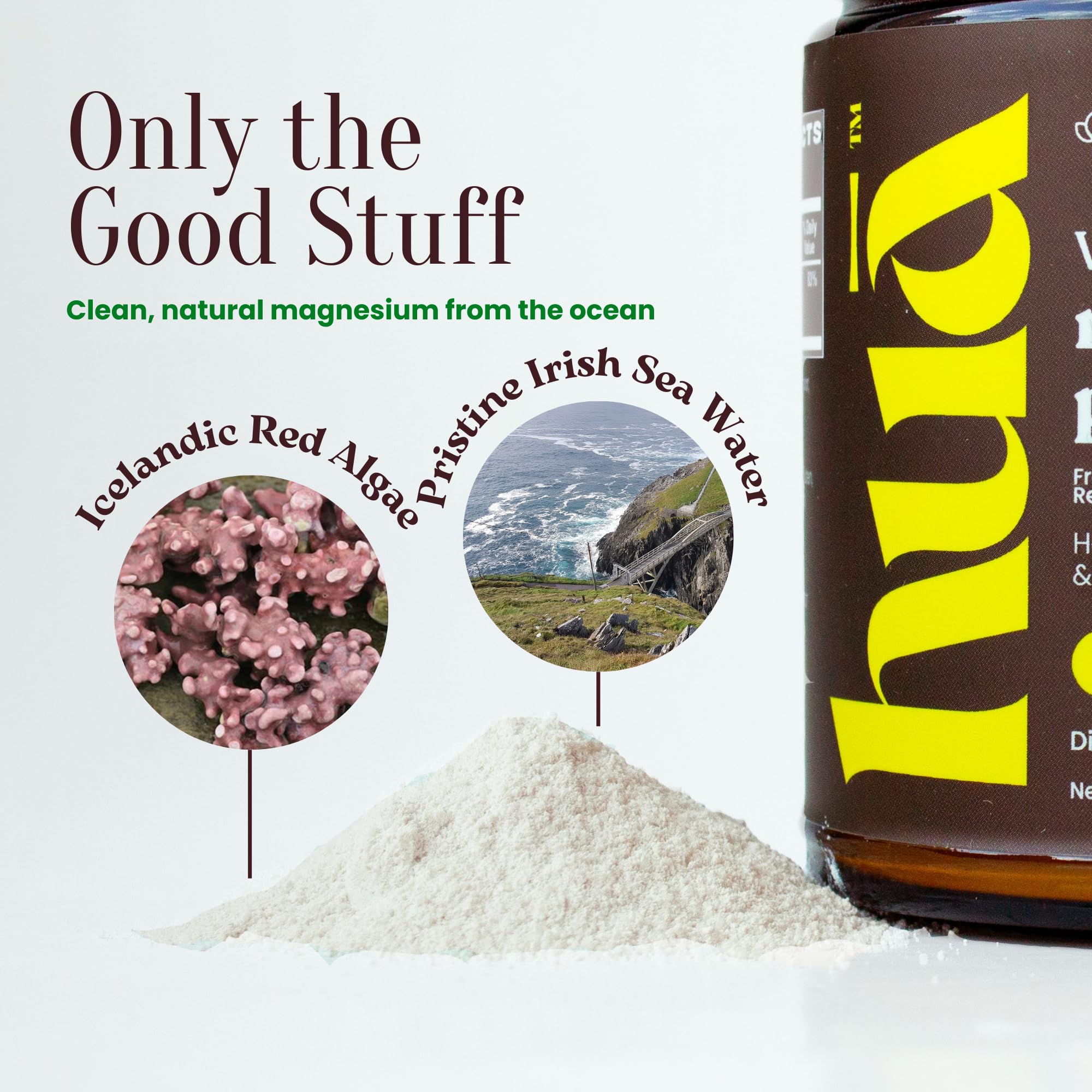 Re-sealable packaging for whole-food magnesium powder