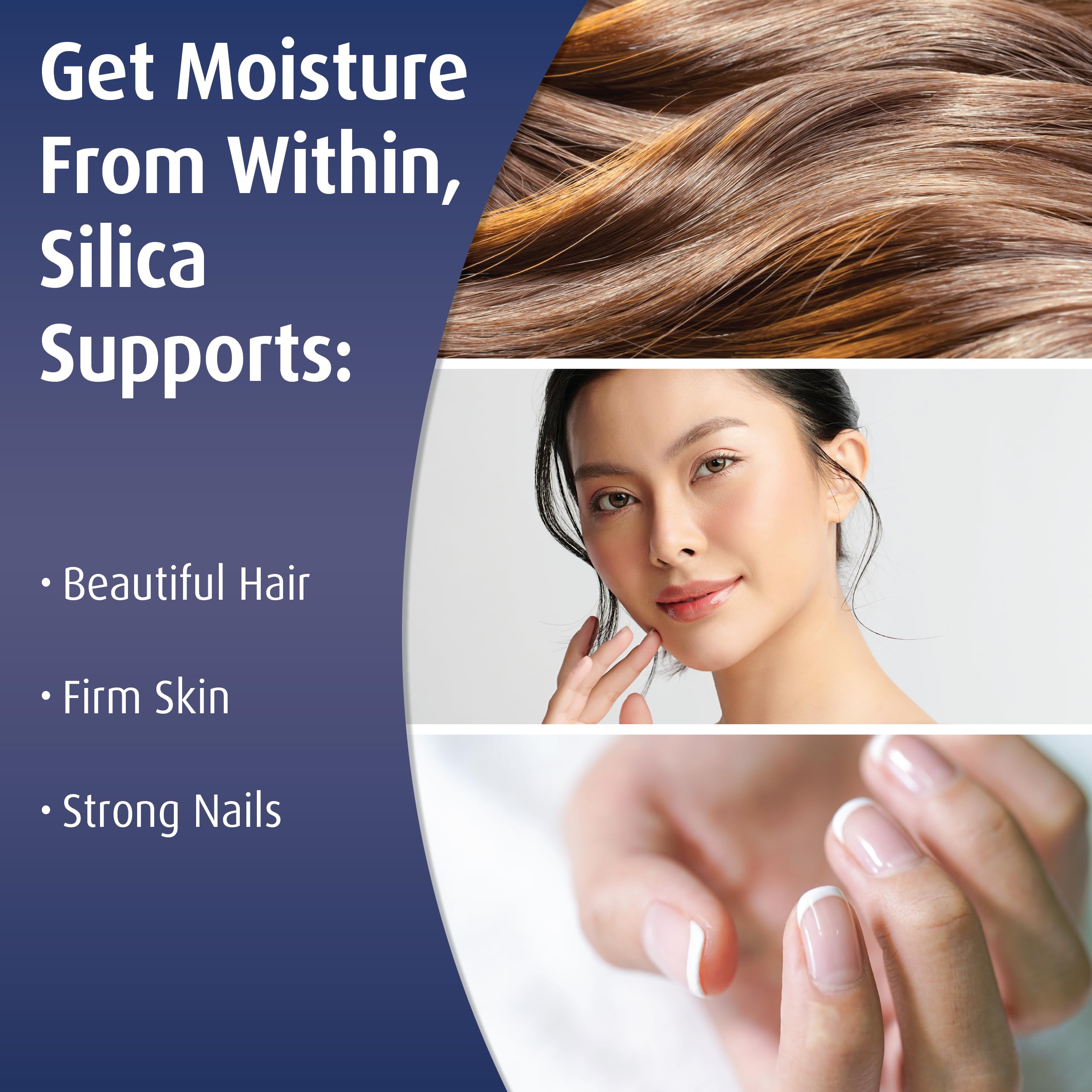 Graphic showing improved absorption of silica gel