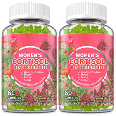 Hudetex Cortisol Gummies for Women 2-Pack in Apple Flavor bottle