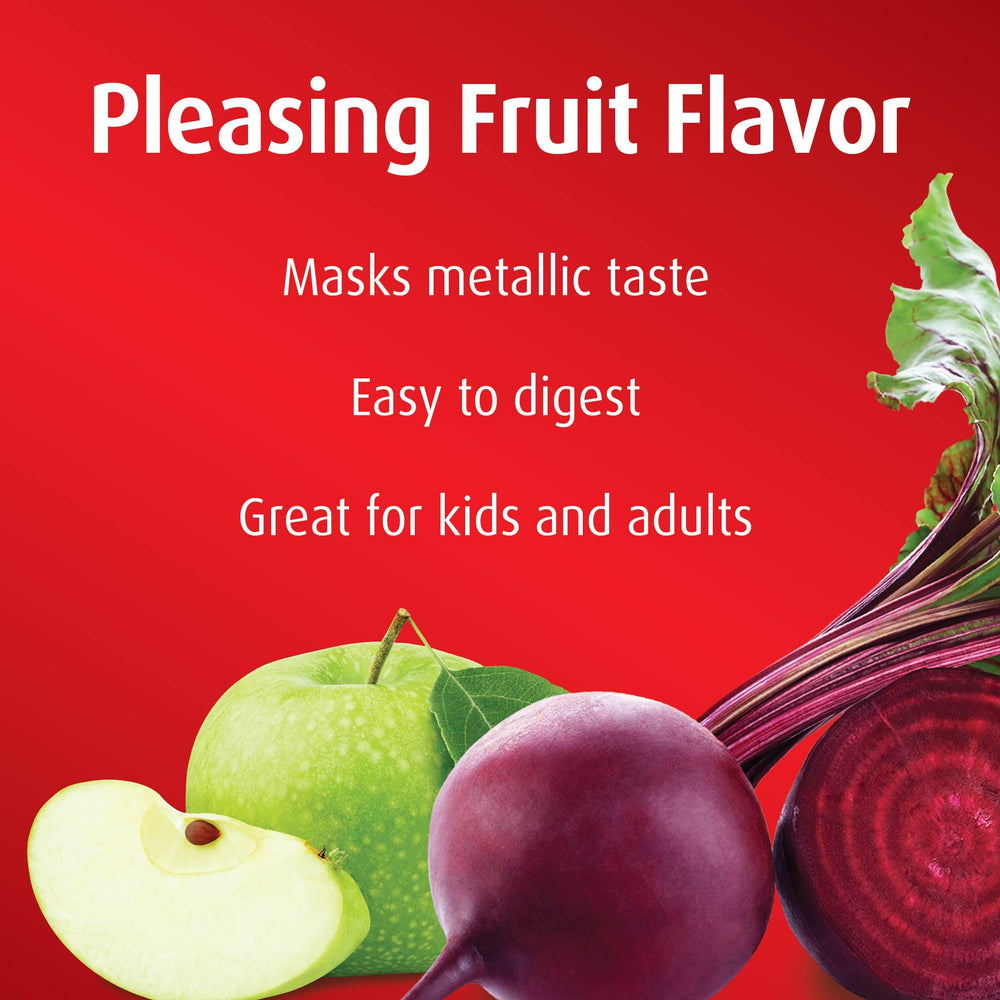 Daily dosing illustration for iron supplement