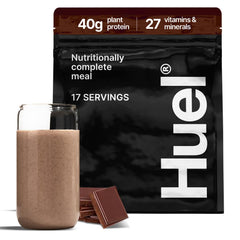 Huel Black Edition Chocolate 40g vegan protein powder canister front view