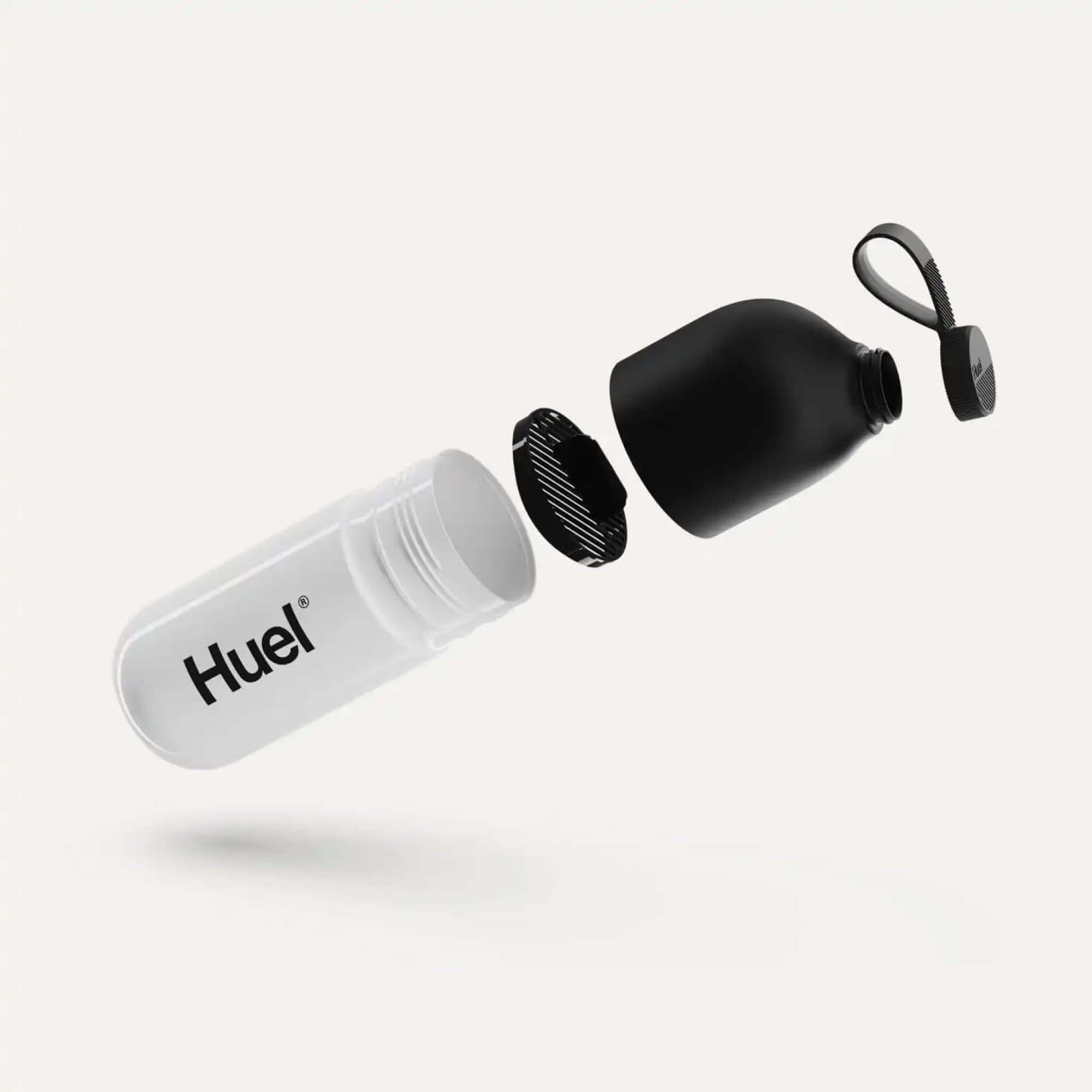Huel Black Edition shaker's internal grid delivers smooth, clump-free blends.
