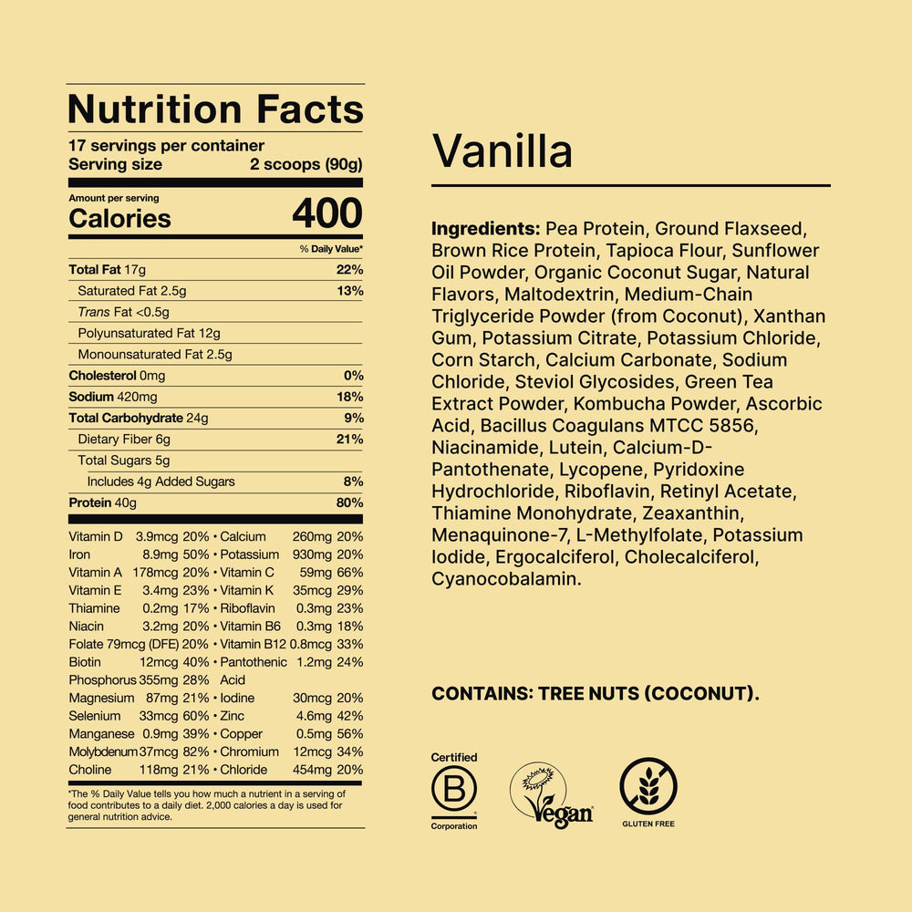 Eco-friendly packaging for Huel Black Edition Vanilla