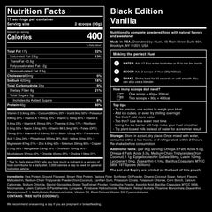 Close-up of vanilla Huel Black Edition 34-scoop bag