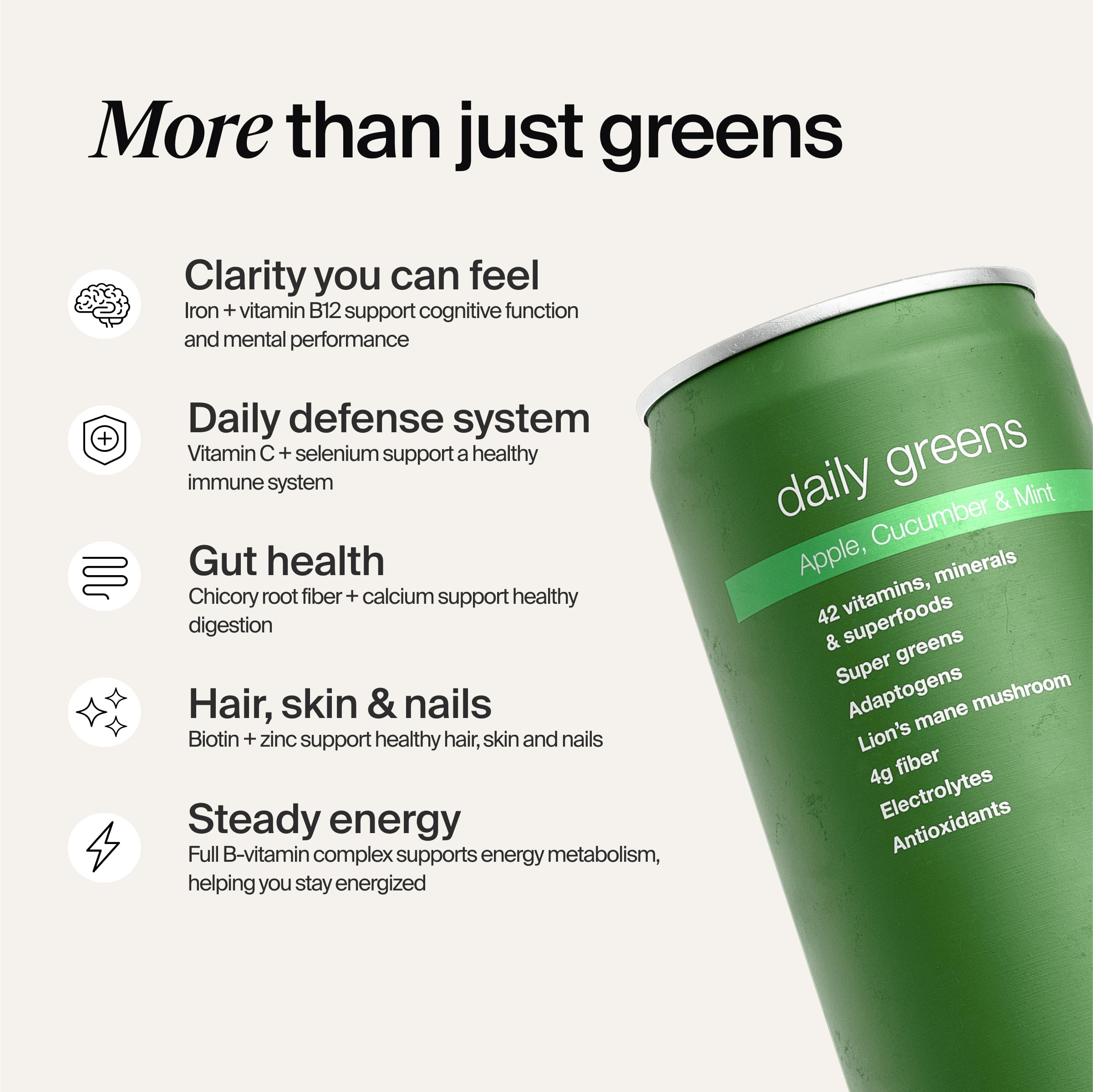 Organic Super Greens blend ingredient visual