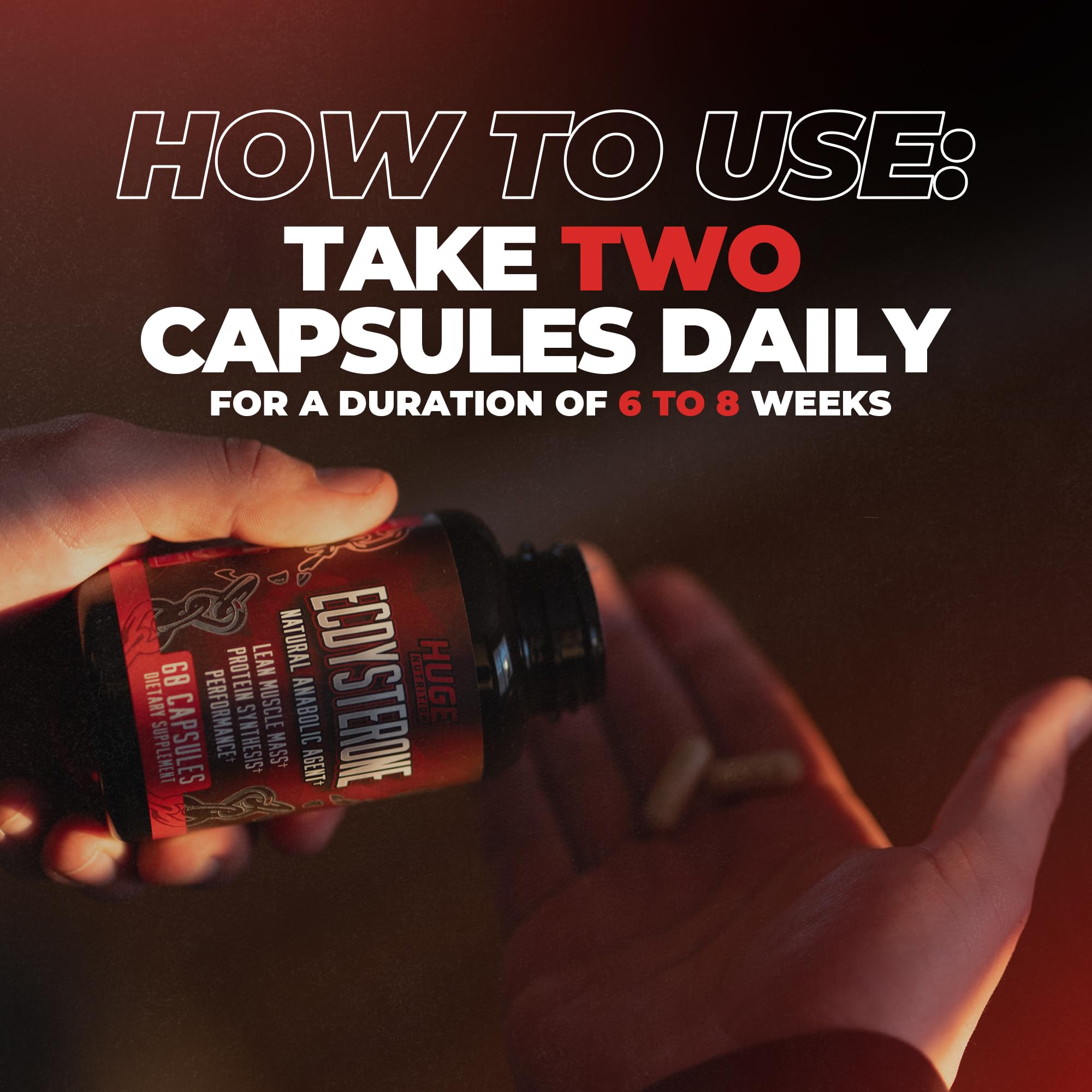 Huge Supplements Ecdysterone lifestyle shot with athletes training for performance.