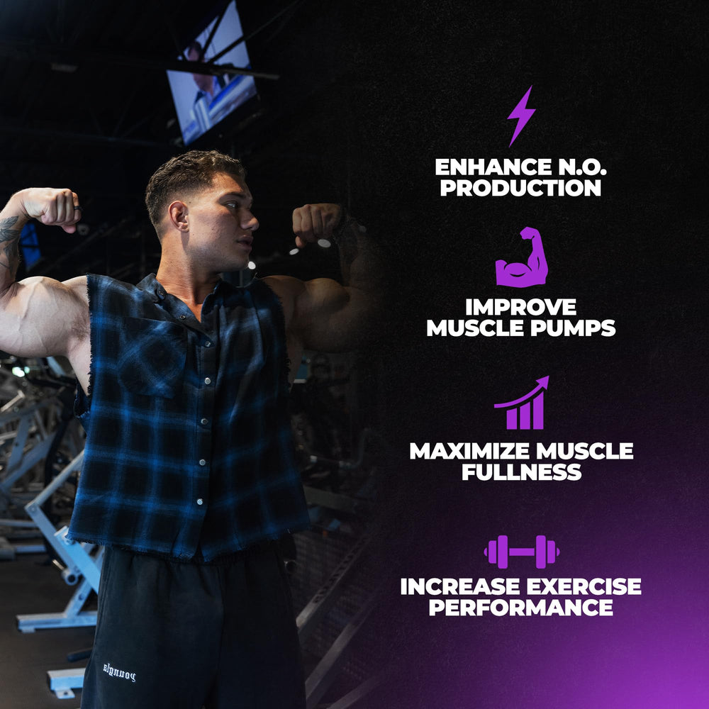 Huge Supplements Magnify Pump capsules close-up highlighting premium NO3-T and agmatine