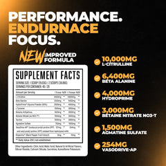 Huge Supplements Pump Serum dissolving in water with vibrant tropical flavor.