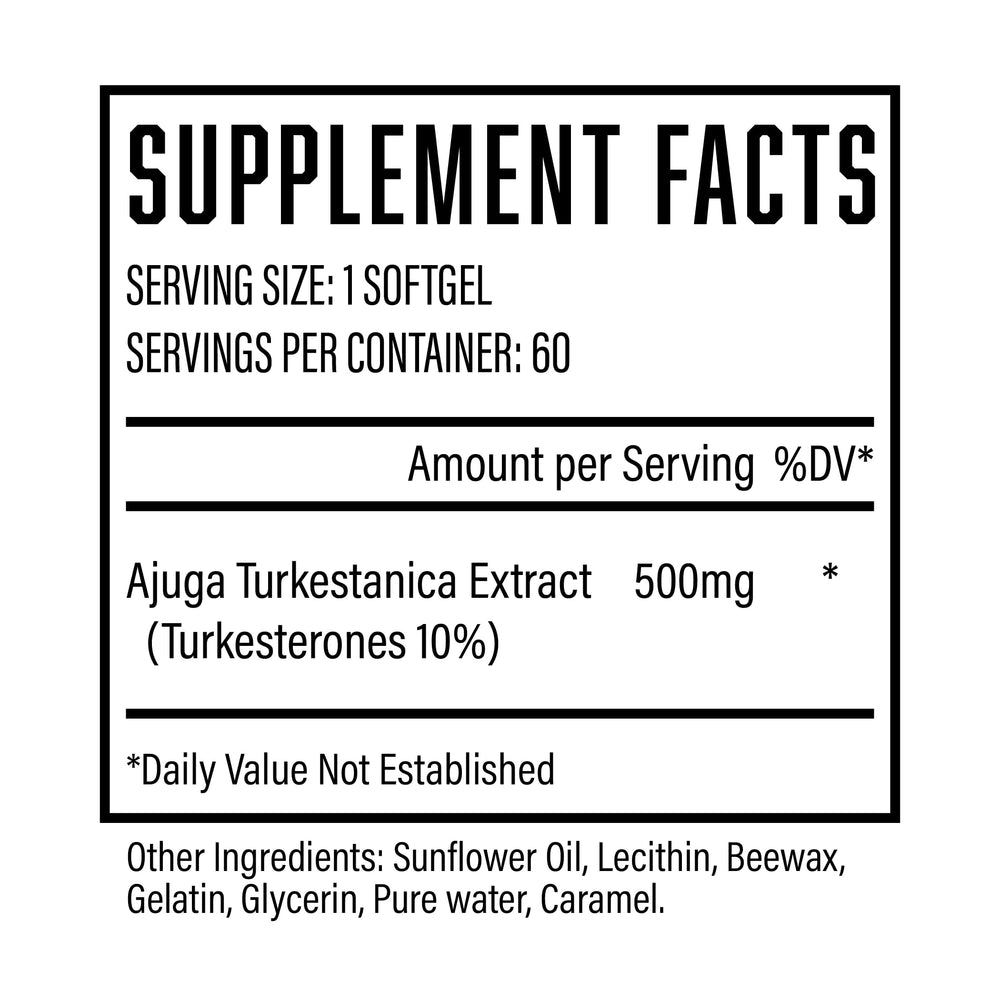 Huge Supplements Turkesterone lean muscle focus visual with supportive lifestyle cues.