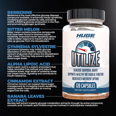 Huge Supplements Utilize GDA capsules next to a meal to illustrate high-carb support.