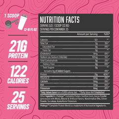 Huge Supplements vegan protein marshmallow madness shaker enables quick smooth mixes
