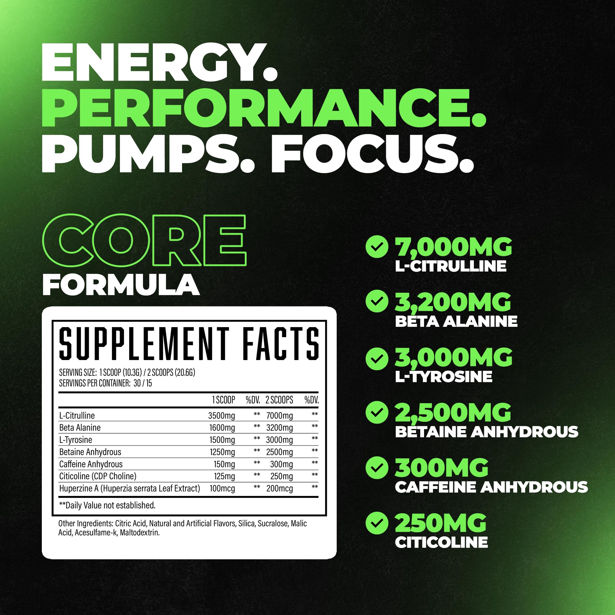 Huge Supplements Wrecked Core scoop showing precise serving.