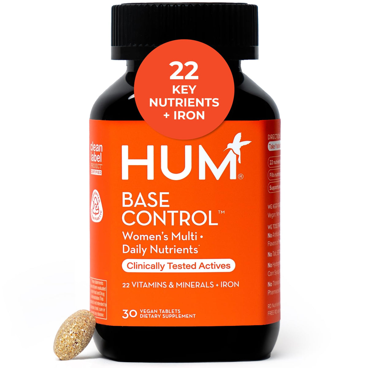 HUM Base Control Women's Multivitamin bottle