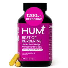 Front view of HUM Best of Berberine bottle with 1200mg label
