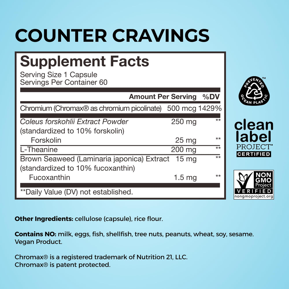 Pouring Hum Counter Cravings capsules into a hand to show daily use.
