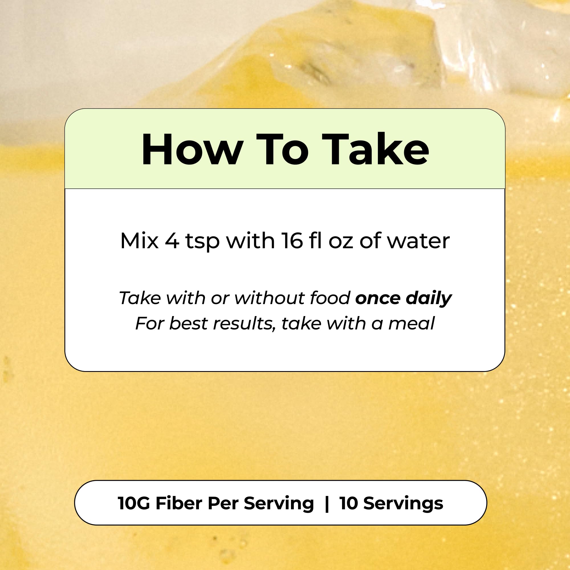 Powder dissolving in water from HUM Flatter Me for quick mix