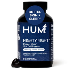 Front view of HUM Mighty Night bottle