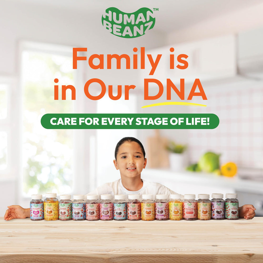 Full bottle of Human Beanz Fiber Jelly Beans