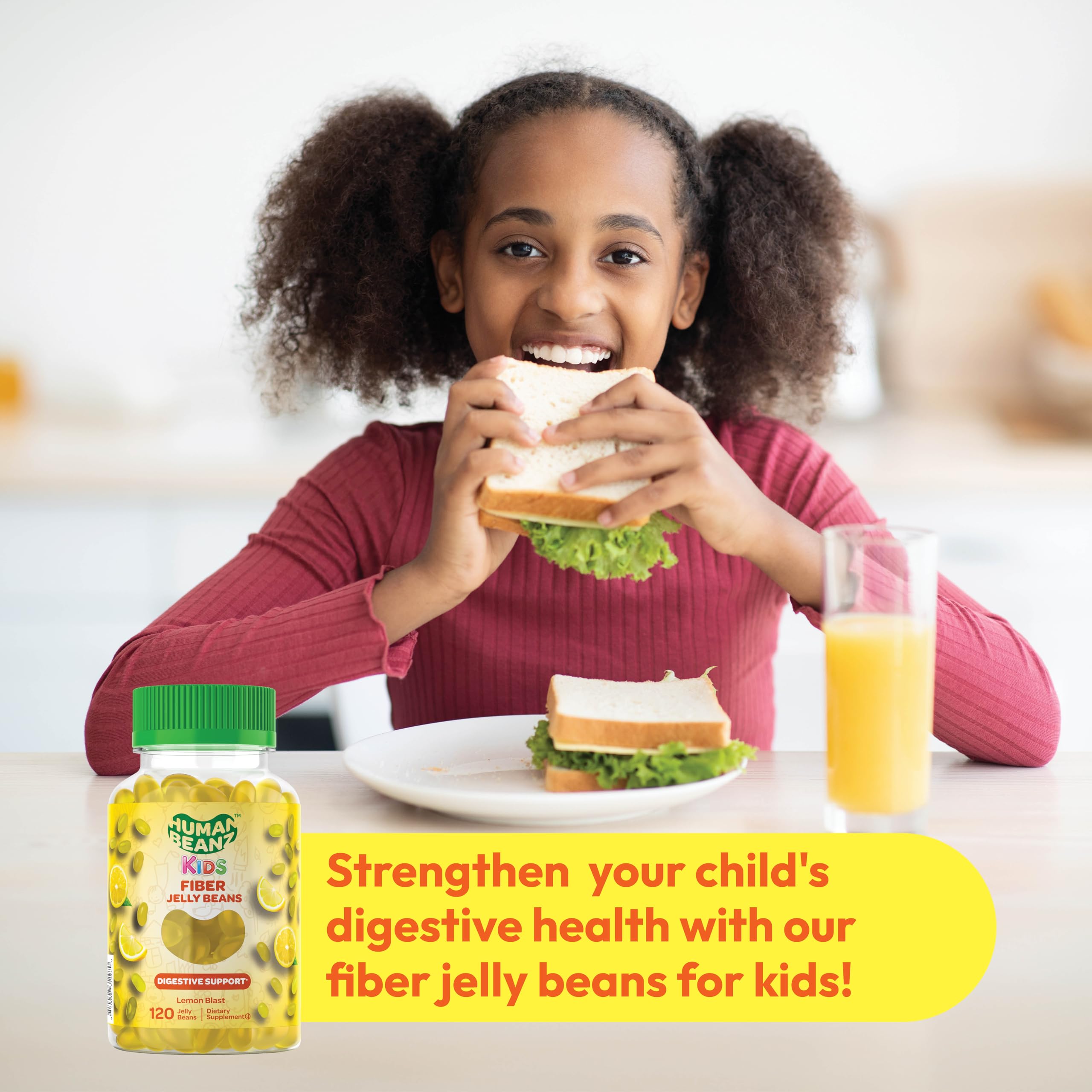 Dietary supplement label highlighting fiber and vegetarian status