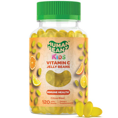Front view of Human Beanz Vitamin C Jelly Beans for Kids Citrus Blast flavor