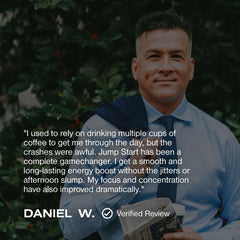 HUMAN NATURE Jump Start capsules closeup highlighting focus and mood support.