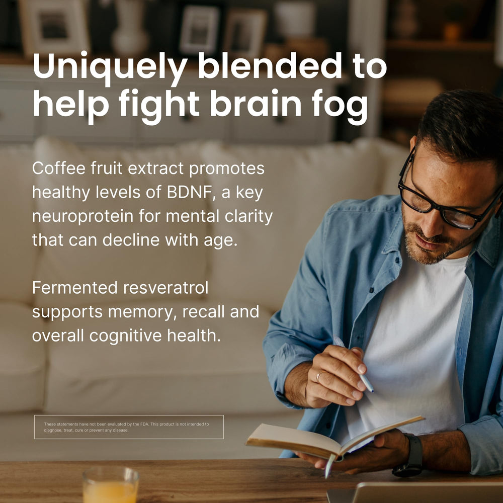 Nutrition label and ingredients on the SuperBeets Brain Chews packaging