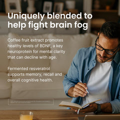 Nutrition label and ingredients on the SuperBeets Brain Chews packaging