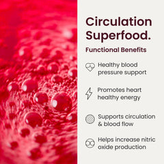 Product packaging for HumanN SuperBeets Beet Root Powder Black Cherry flavor