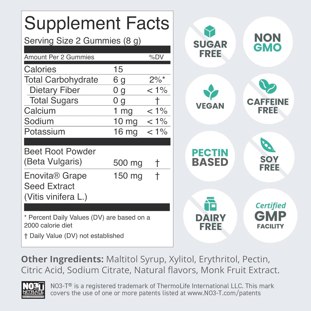 Humann SuperBeets packaging variations show vegan, sugar-free gummies