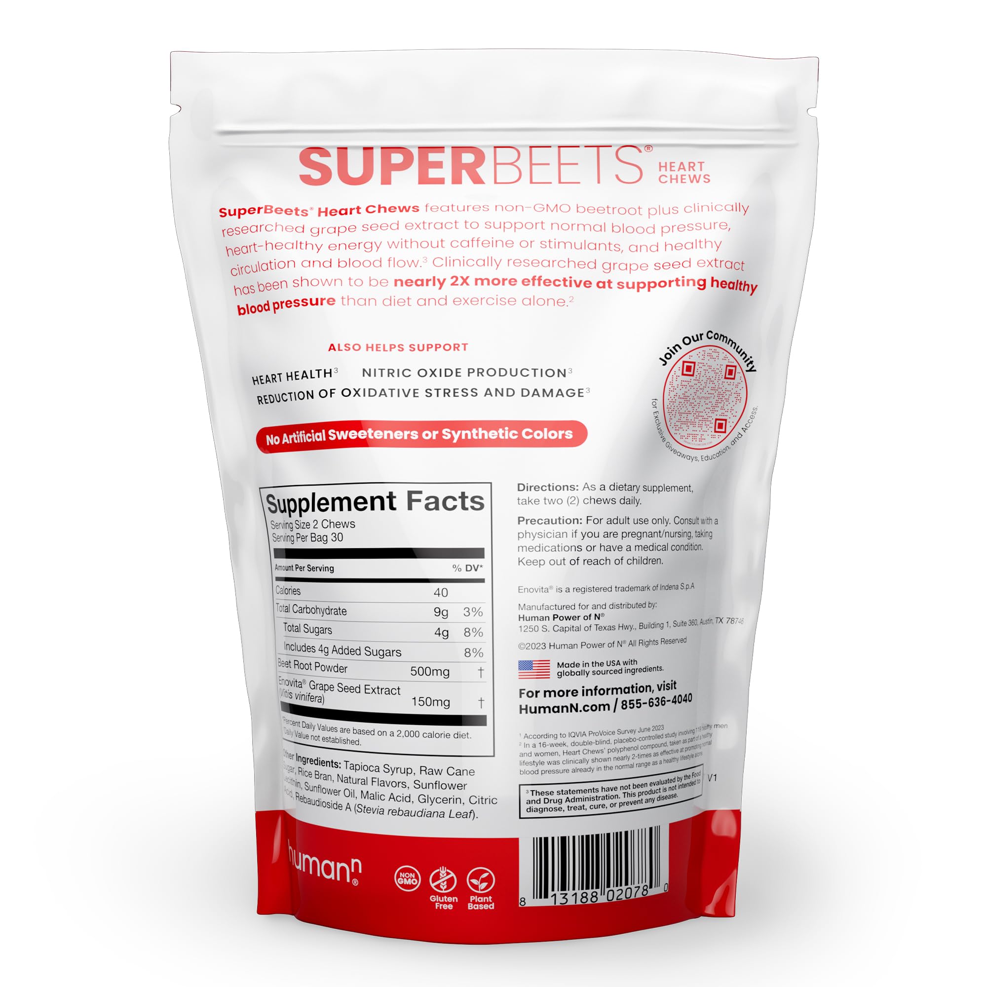 Humann SuperBeets serving scoop over beetroot powder for preparation