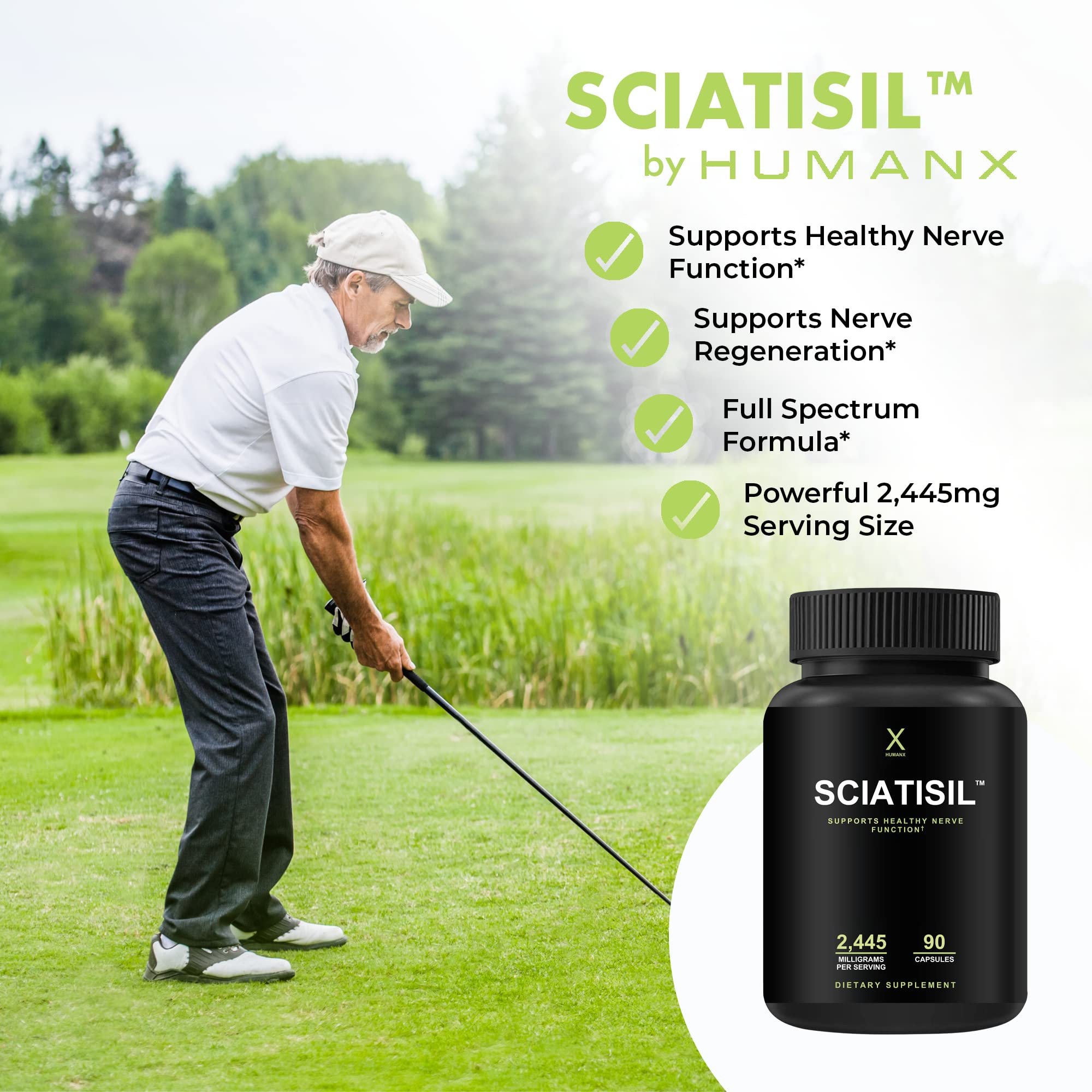 Scientifically dosed nerve health ingredients in Sciatisil