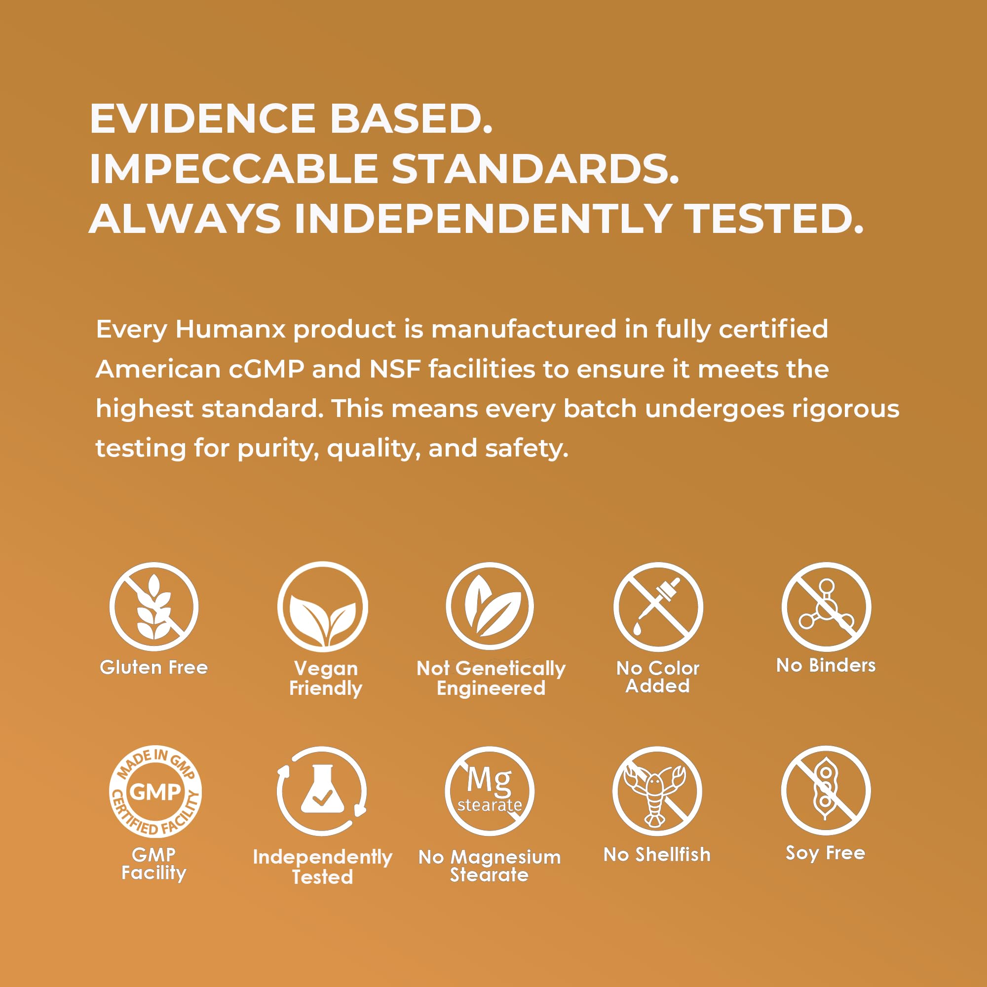 USA GMP facility label on product packaging