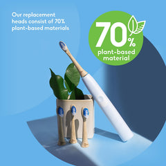 Philips Sonicare compatible bamboo toothbrush heads illustration