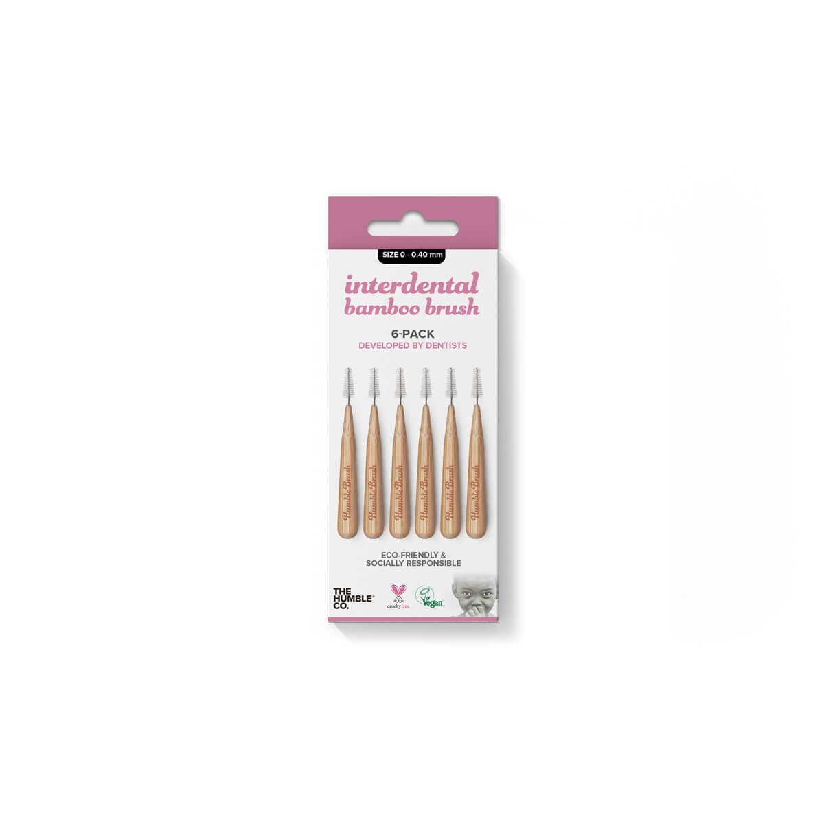 The Humble Co Bamboo Interdental Brush Size 0 Purpurathe Hu - front view