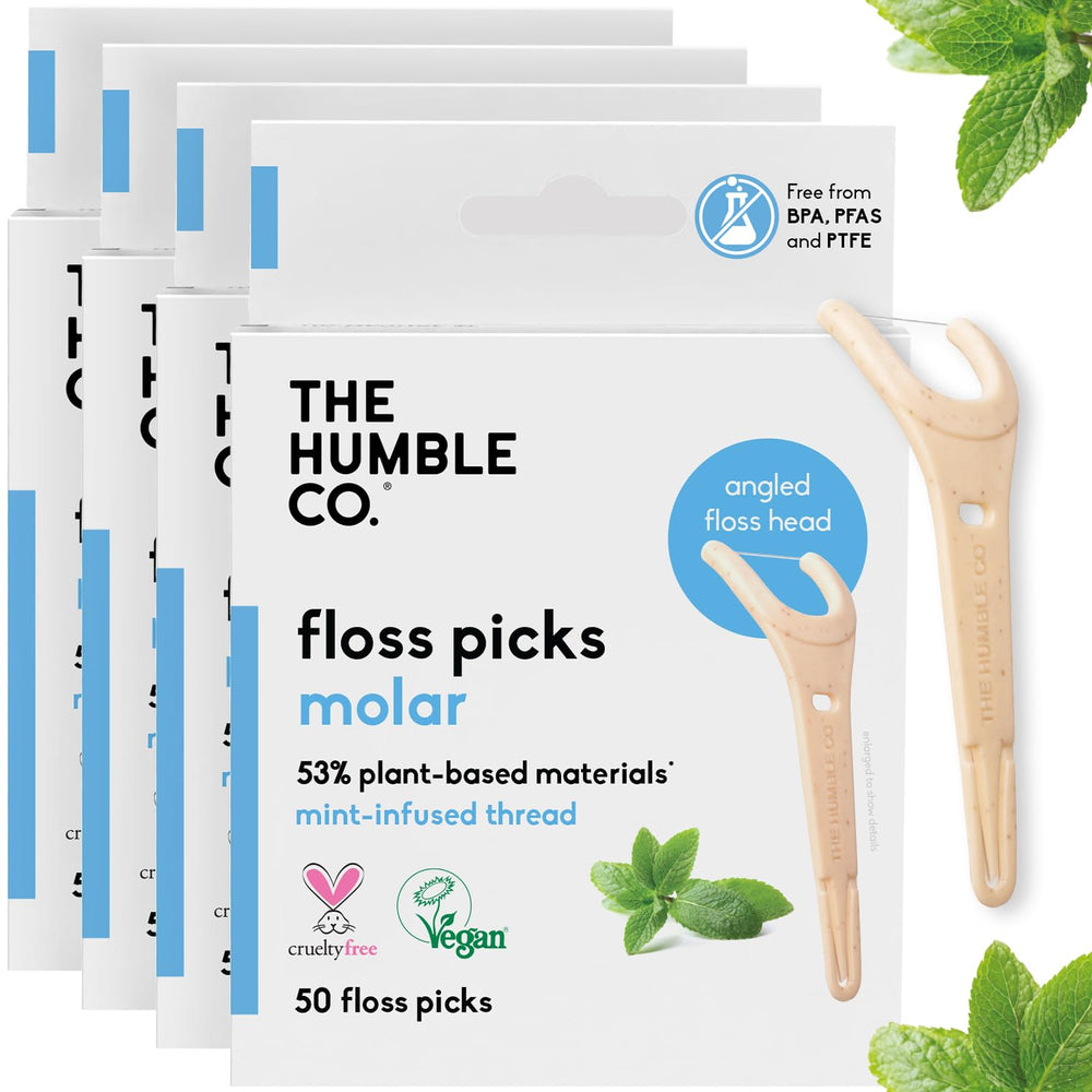 The Humble Co Floss Picks Mint packaging – 200 count