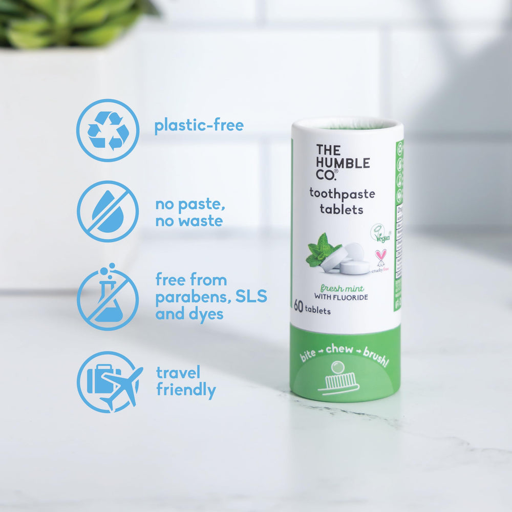 Ingredients listing for Humble toothpaste tablets