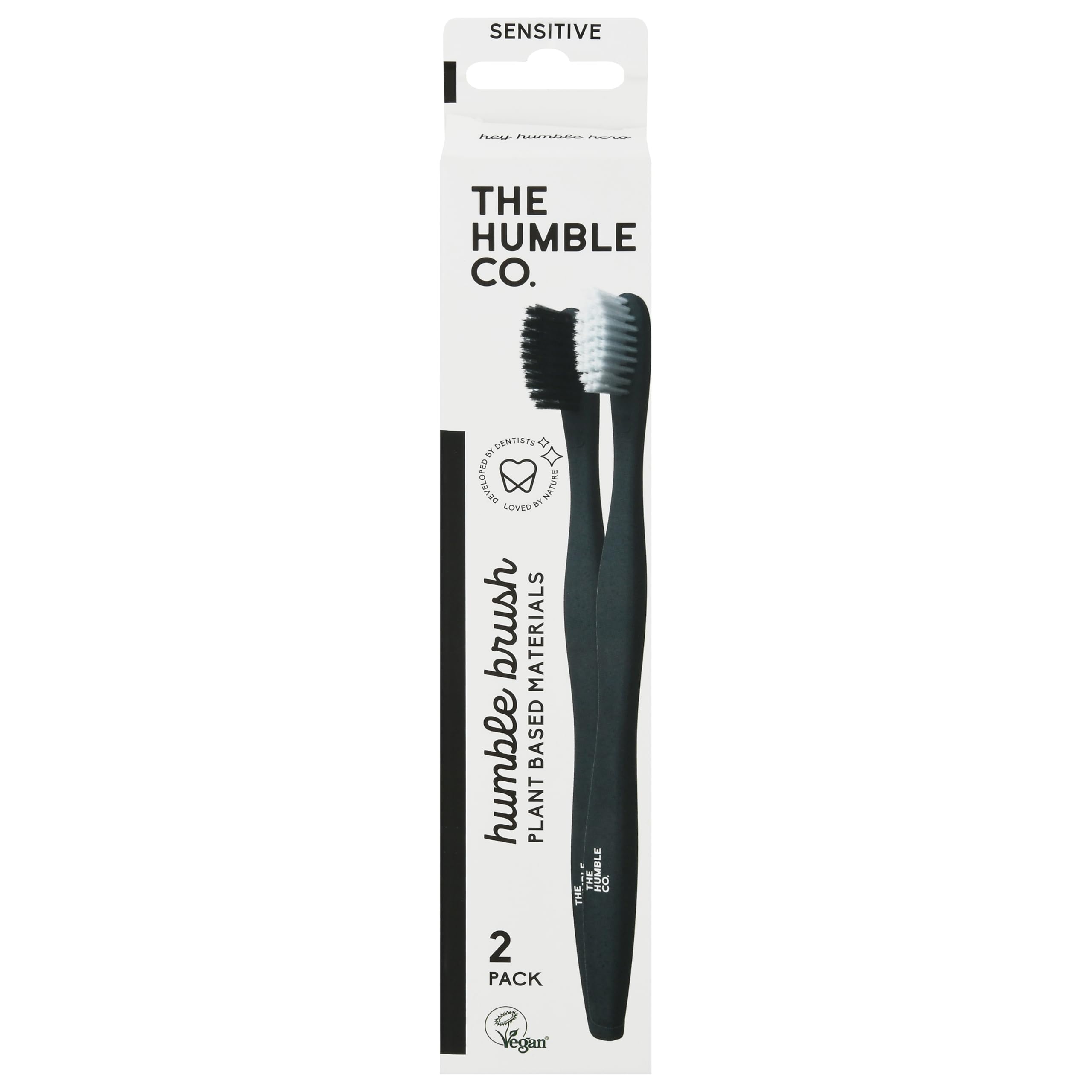 Humble SFT B&amp;W PB TBRSH 6x2.00 toothbrush packaging - vegan, plant-based, eco-friendly